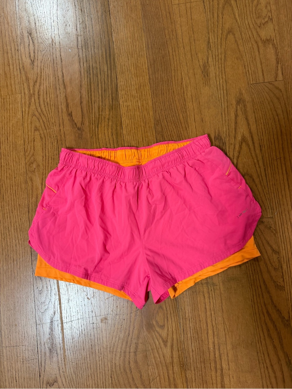 Hind Hot Pink and orange athletic shorts running Colorblock Medium